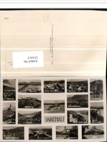 511413,Wachau Rossatz Mautern Dürnstein Krems Melk Spitz Mehrbildkarte