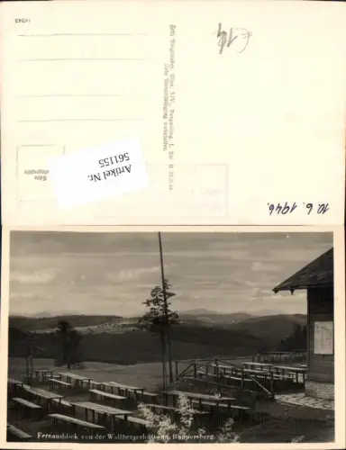 561155,Foto Ak Wolfsgraben Wallbergerhütte am Roppersberg Fernausblick
