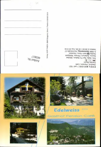 603817,Mehrbild Ak Semmering Edelweiss Gasthof Pension