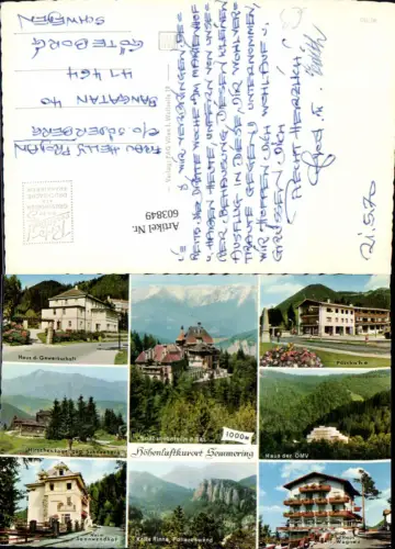 603849,Mehrbild Ak Semmering Haus d. Gewerkschaft Hirschenkogel Passhöhe