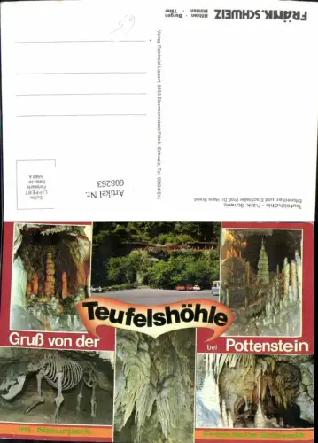 608263,Mehrbild Ak Teufelshöhle b. Pottenstein Skelett Naturpark