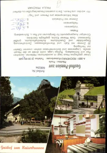 608294,Mehrbild Ak Reichenau Kaiserbrunn Gasthof Pension zum Kaiserbrunnen