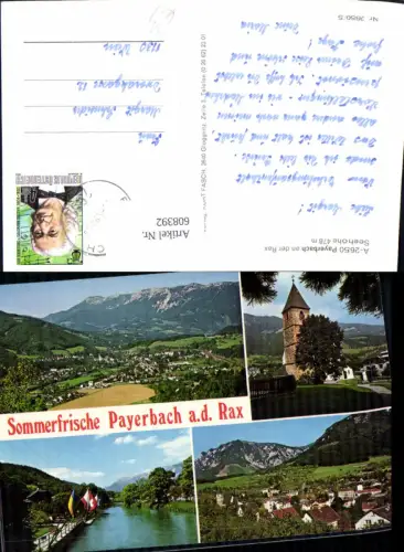 608392,Mehrbild Ak Payerbach a. d. Rax Ansicht Kirche Totale