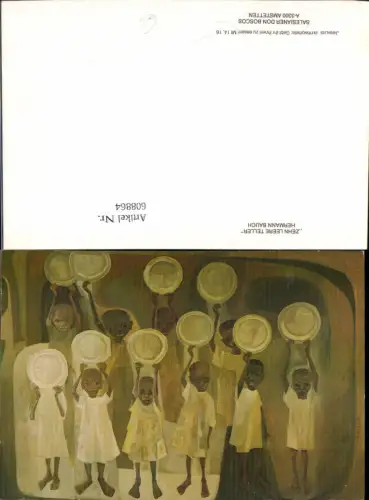 608864,Künstler Ak Hermann Bauch Zehn leere Teller Amstetten Salesianer Don Boscos