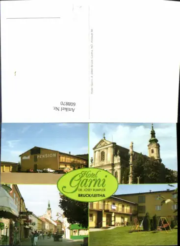 608870,Mehrbild Ak Bruck a. d. Leitha Hotel Garni Kirche Gasse
