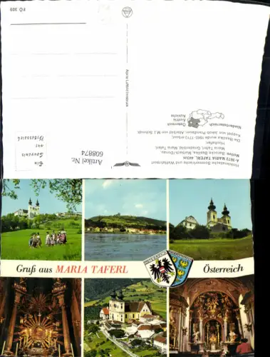 608874,Mehrbild Ak Maria Taferl Marbach a. d. Donau Gnadenbild Hochaltar pub Alpine Luftbild FÖ 309