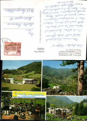 608882,Mehrbild Ak Kleinzell b. Hainfeld Hotel Salzerbad Trachtenmusikkaplle Musik Tracht