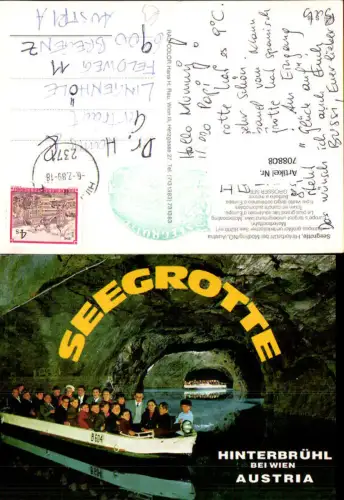 708808 Hinterbrühl b. Wien Seegrotte Höhle Boote