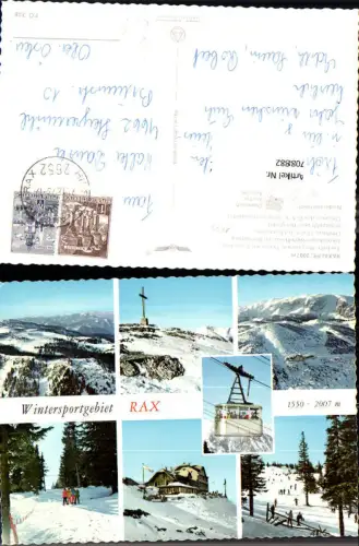 708882 Mehrbild AK Raxalpe Hirschwang a. d. Rax Ottohaus Seilbahn Wintersport pub Alpine Luftbild FÖ 338