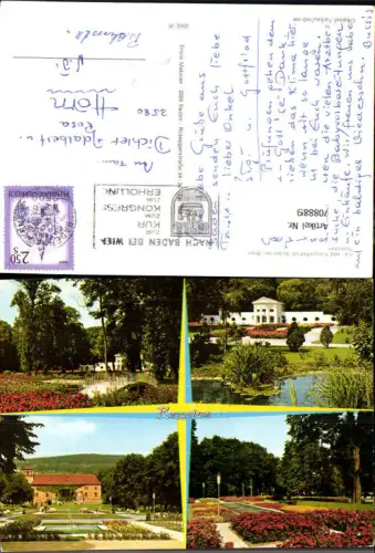 708889 Mehrbild AK Baden b. Wien Rosarium Kurpark