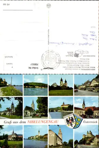 708927 Mehrbild AK Nibelungengau Weitenegg Marbach Maria Taferl Gottsdorf Ybbs pub Alpine Luftbild FÖ 322