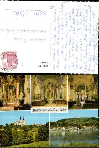 708932 Mehrbild AK Maria Taferl Basilika Ansicht u. Marbach a. d. Donau Schiff Dampfer