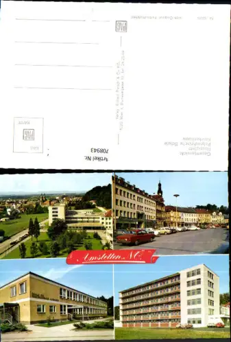 708943 Mehrbild AK Amstetten Hauptplatz Polytechnische Schule Krankenhaus