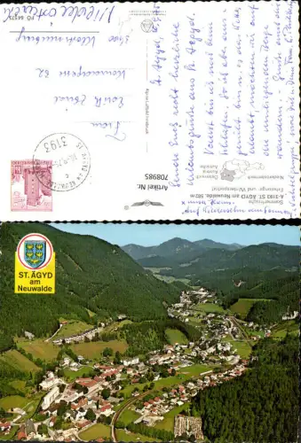 708985 Fliegeraufnahme St Ägyd am Neuwalde pub Alpine Luftbild FÖ 64573