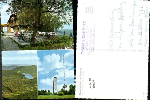 709026 Mehrbild AK Spitz a. d. Donau Theresienhütte am Jauerling Blick zur Donau Fernsehsender