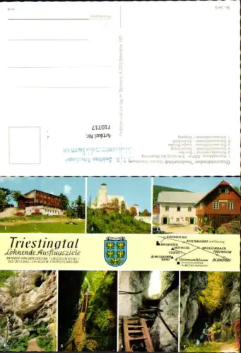 710717 Mehrbild AK Triestingtal Hocheckhaus Steinwandklamm Araburg b. Kaumberg