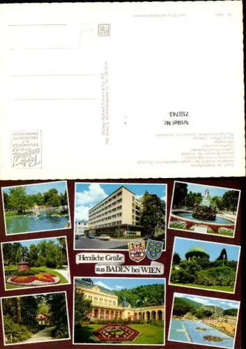 710743 Mehrbild AK Baden b. Wien Beethoventempel Helenental Kongreßhaus Casino