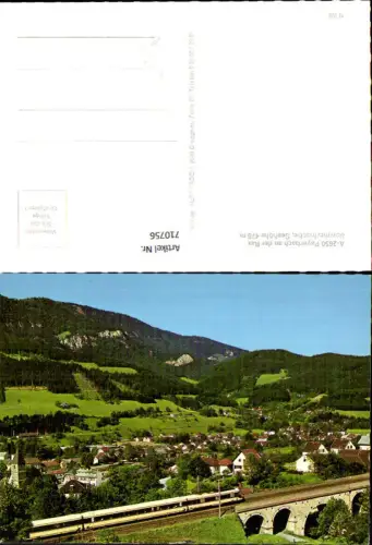 710756 Payerbach a. d. Rax mit Eisenbahn Viadukt i. Vordergrund