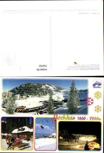 710765 Mehrbild AK Hochkar Wintersport Göstling a. d. Ybbs Sessellift Nachtansicht Piste