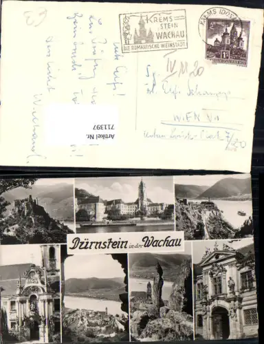 711397 Mehrbild AK Dürnstein in d. Wachau Ruine Schiffanlegestelle Schiff