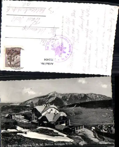 711404 Foto AK Ottohaus Rax Großau Reichenau a. d. Rax