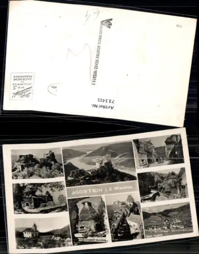 711415 Mehrbild AK Aggstein in d. Wachau Ruine Bergfried Eingang Markt Aggsbach