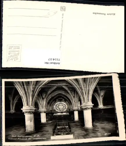711417 Foto AK Stift Heiligenkreuz Grabmal Friedrich d. Streitbaren