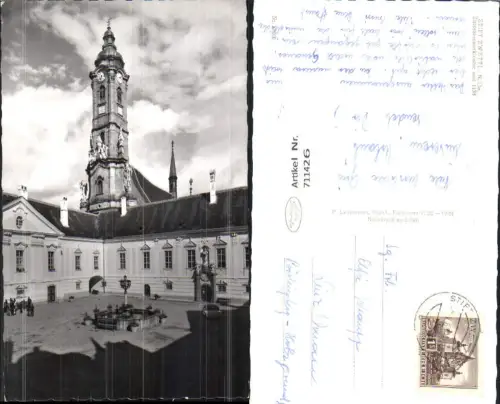 711426 Foto AK Stift Zwettl Zisterzienserkloster Hof Brunnen