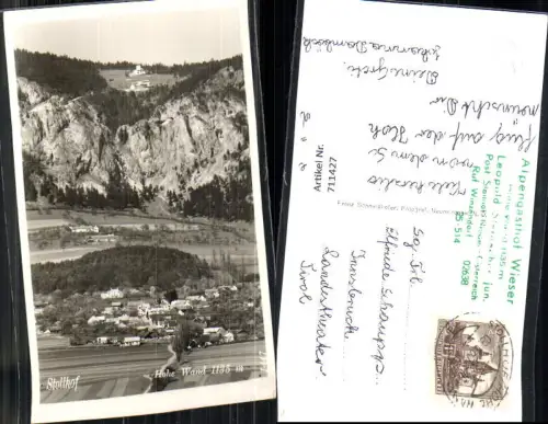 711427 Foto AK Stollhof Hohe Wand Ansicht