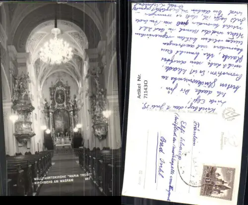 711430 Foto AK Kirchberg am Wagram Wallfahrtskirche Maria Trost Inneres Altar