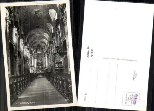 711433 Foto AK St Pölten Dom Inneres mit Altar