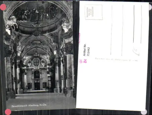711442 Foto AK Altenburg Benediktinerstift Inneres