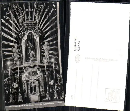 711445 Foto AK Maria Dreieichen Gnadenaltar i. d. Wallfahrtskirche Detailansicht