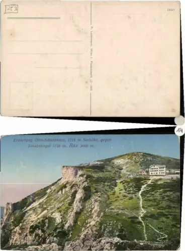 61345,Otto Schutzhaus Jakobskogel Rax Reichenau 1913