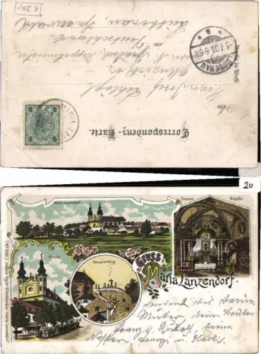 63541,Litho Gruß aus Maria Lanzendorf b. Wien 1900