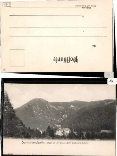 64691,Sonnwendstein Semmering Grand Hotel Erzh. Johann Reichenau