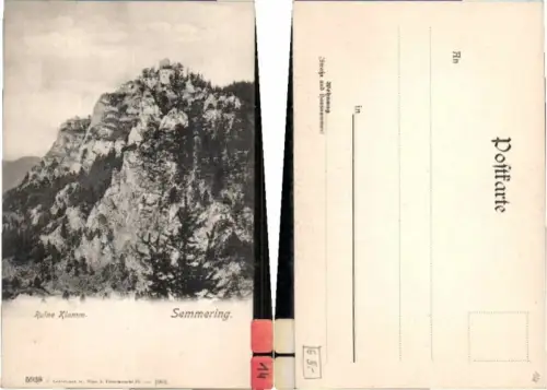 65320,Semmering Ruine Klamm um 1900