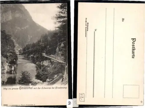 65321,Höllenthal m. Schwarza bei Hirschwang Nasswald 1900