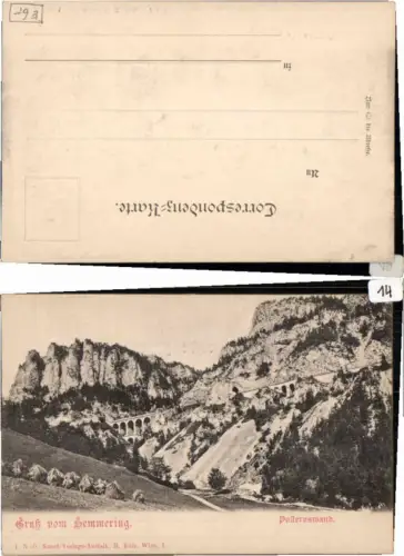 65322,Gruss v. Semmering Polleroswand 1900
