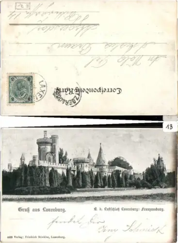 65349,Gruss aus Laxenburg bei Wien Franzensburg 1899