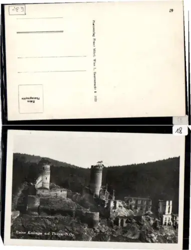 65390,Ruine Kollmitz a.d. Thaya bei Raabs 1935