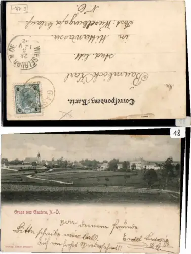 65394,Gruss aus Gastern bei Waidhofen a.d. Thaya 1898