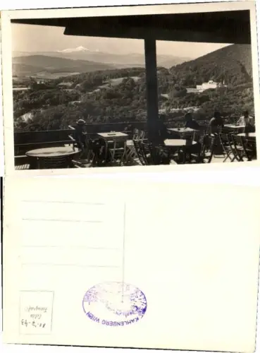66995,Fotokarte Kahlenberg bei Wien Leopoldsberg Terrasse
