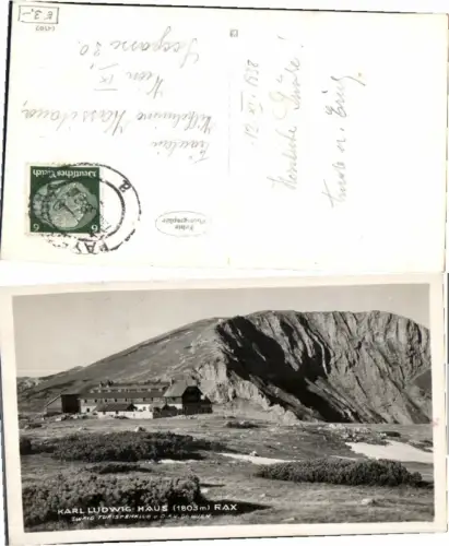 68521,Karl Ludwig Haus Rax Reichenau 1938