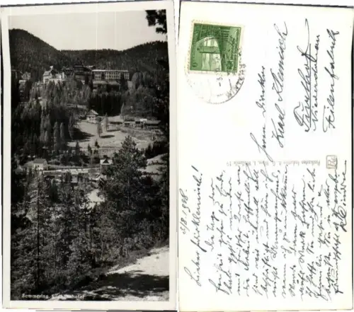 68527,Semmering Südbahnhotel Partie zum Hotel 1937