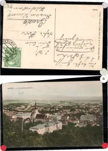 68583,Baden bei Wien v.d. Annahöhe pub Würthle Sohn 16001