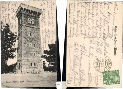 68585,Franz Josefs Warte bei Vöslau 1907