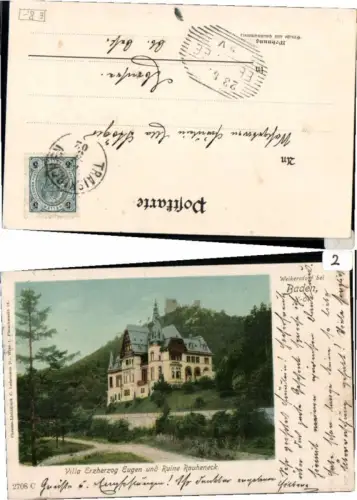 68599,Weikersdorf b. Baden Villa Erzh. Eugen pub Ledermann 2708c