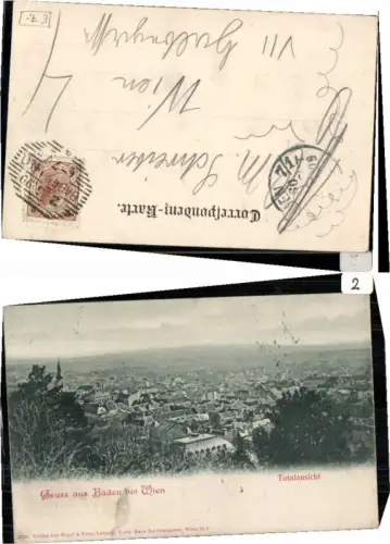 68601,Gruss aus Baden bei Wien Totale 1899