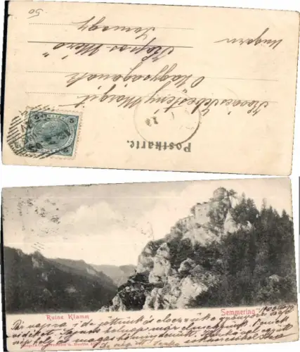 68678,Ruine Klamm am Semmering 1900